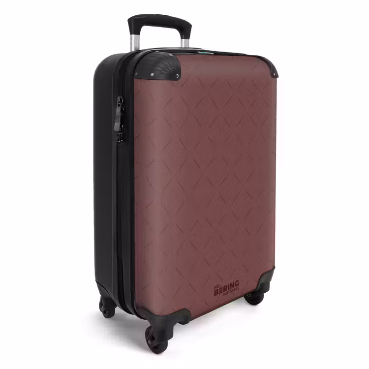 Suitcase - Minimal - Subtle Pattern Chestnut Brown — 2