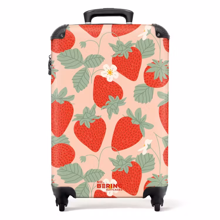 Suitcase - Pastel fruit - strawberries — 1