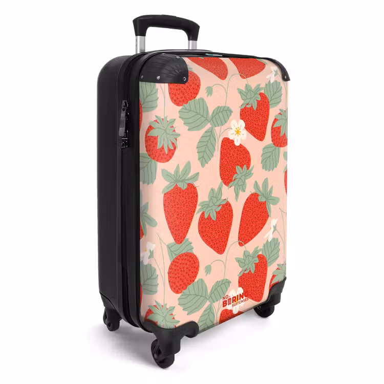Suitcase - Pastel fruit - strawberries — 2