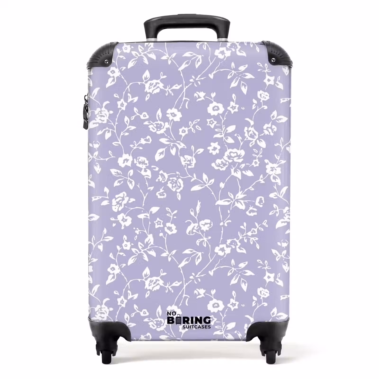 Suitcase - Vintage floral pattern - Light purple — 1
