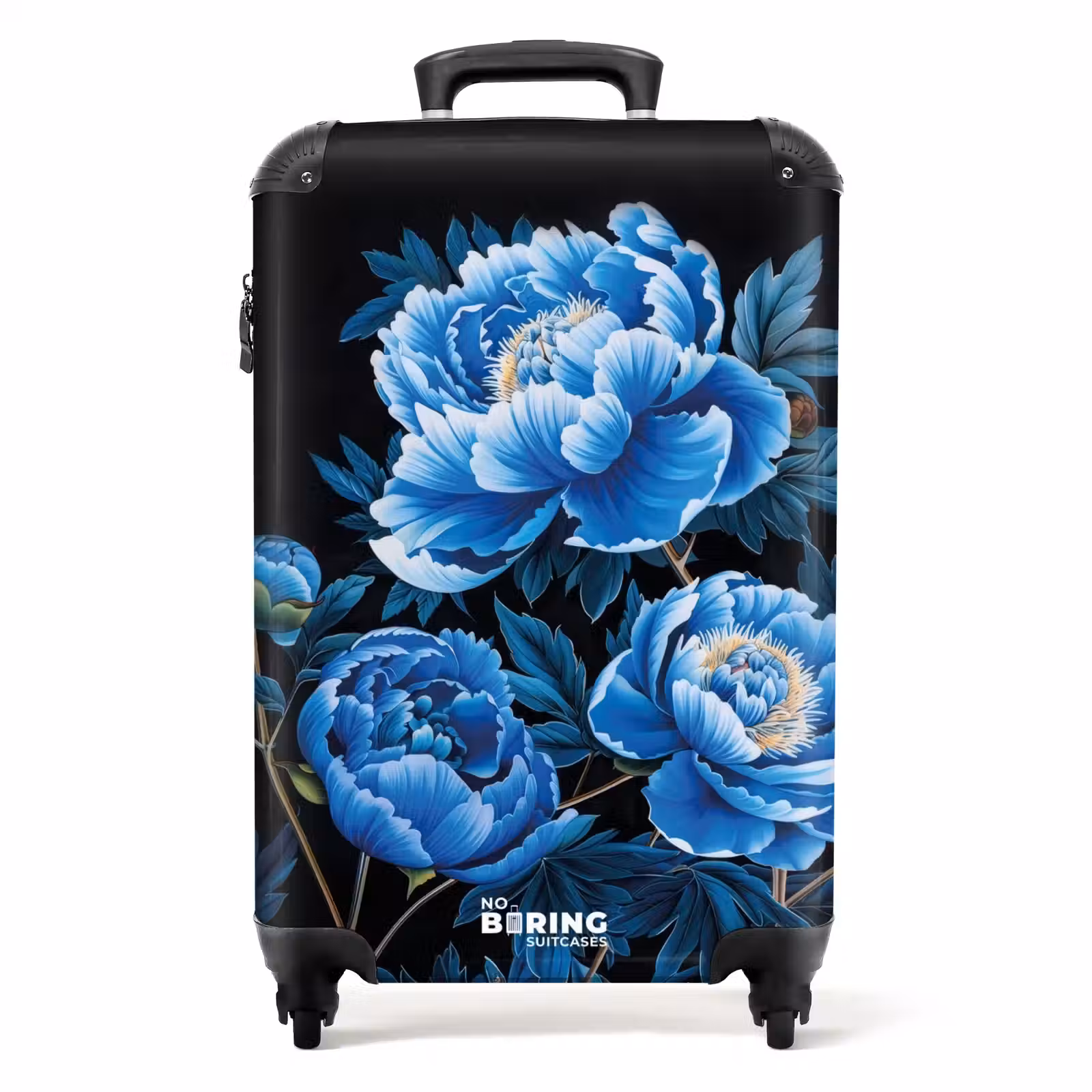 Suitcase - Vintage flowers - Peonies blue — 1