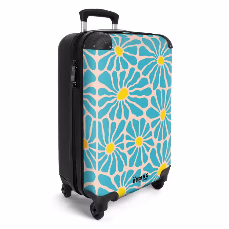 Suitcase - Pastel flowers - Blue — 2