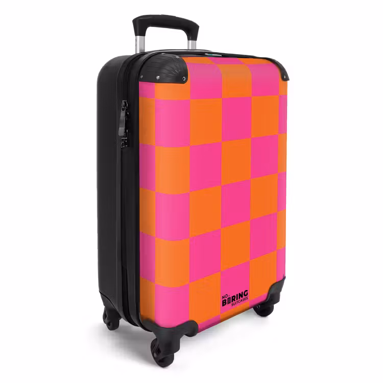 Suitcase - Squares - Pink/Orange — 2