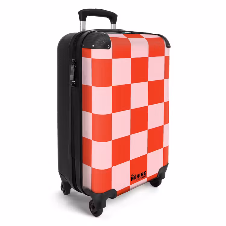 Suitcase - Squares - Red/Pink — 2