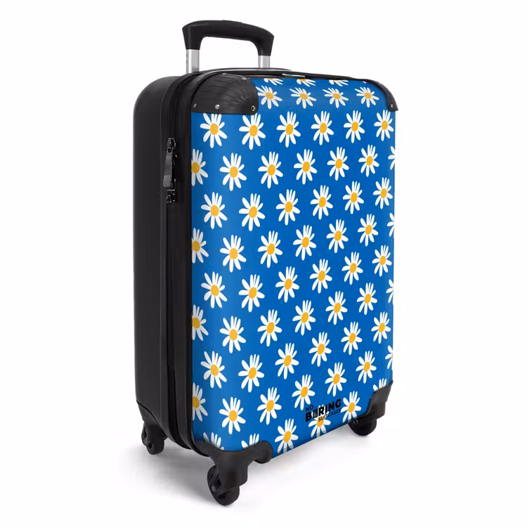 Suitcase - Vintage floral pattern - Blue — 2
