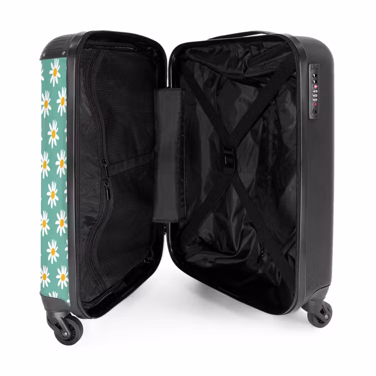 Suitcase - Vintage floral pattern - Green — 4