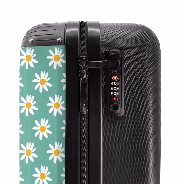 Suitcase - Vintage floral pattern - Green — 5