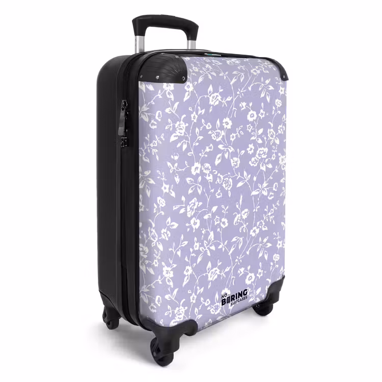 Suitcase - Vintage floral pattern - Light purple — 2