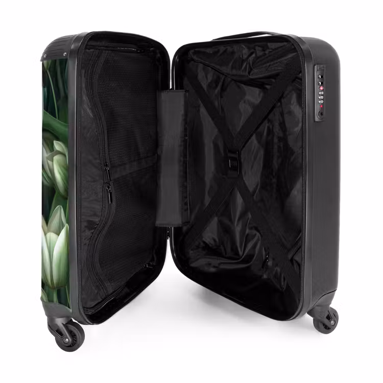 Suitcase - Vintage flowers - Green — 4