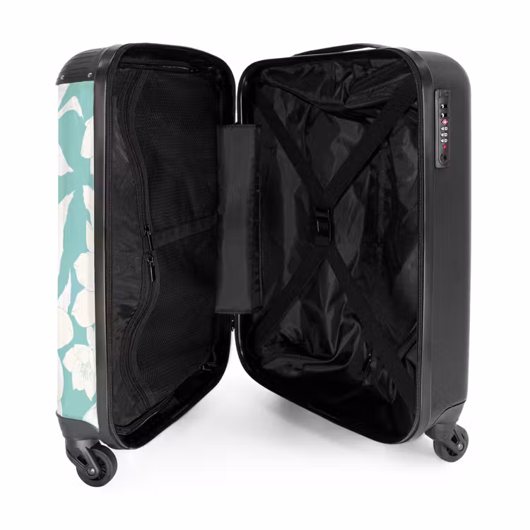 Suitcase - Vintage flowers - Light blue — 4