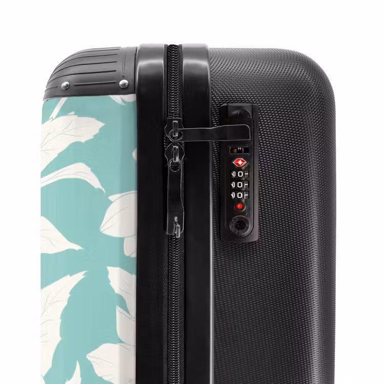 Suitcase - Vintage flowers - Light blue — 5