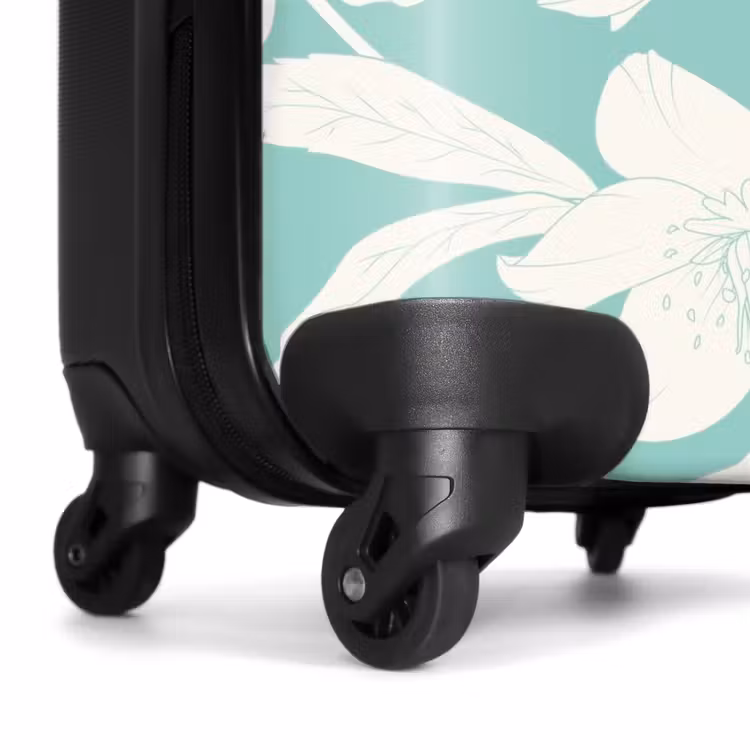 Suitcase - Vintage flowers - Light blue — 6