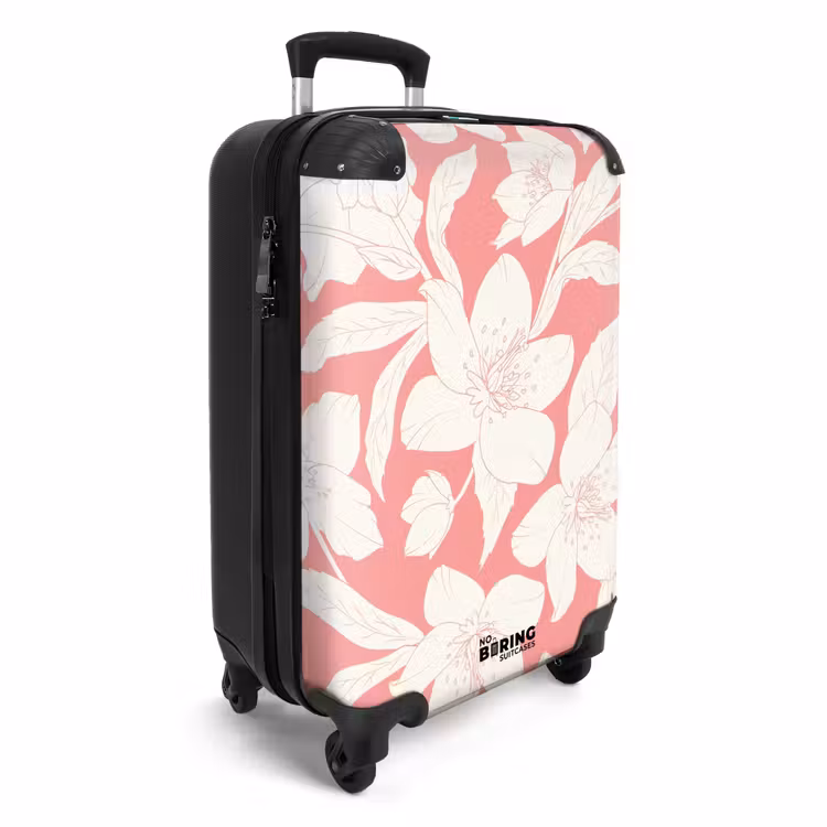 Suitcase - Vintage flowers - Light pink — 2