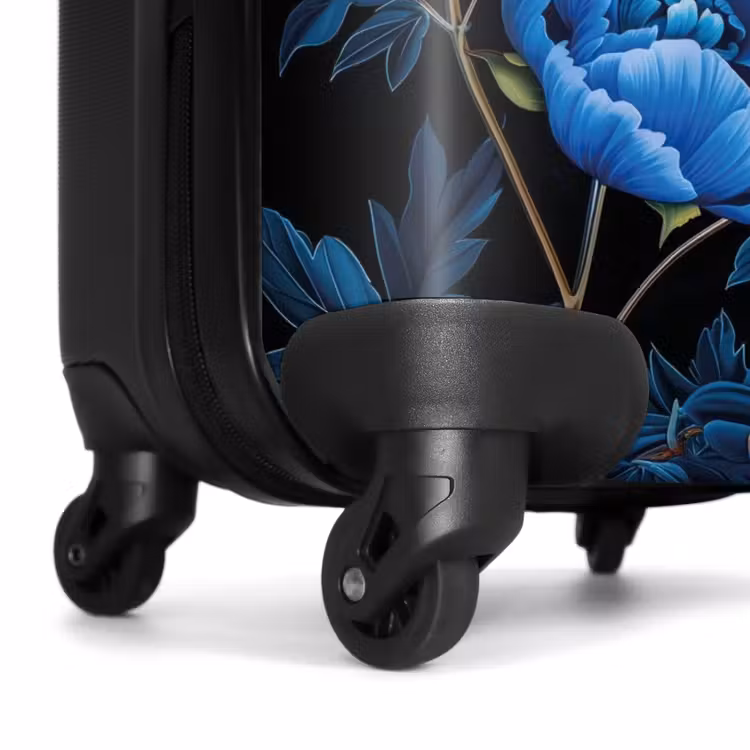 Suitcase - Vintage flowers - Peonies blue — 6