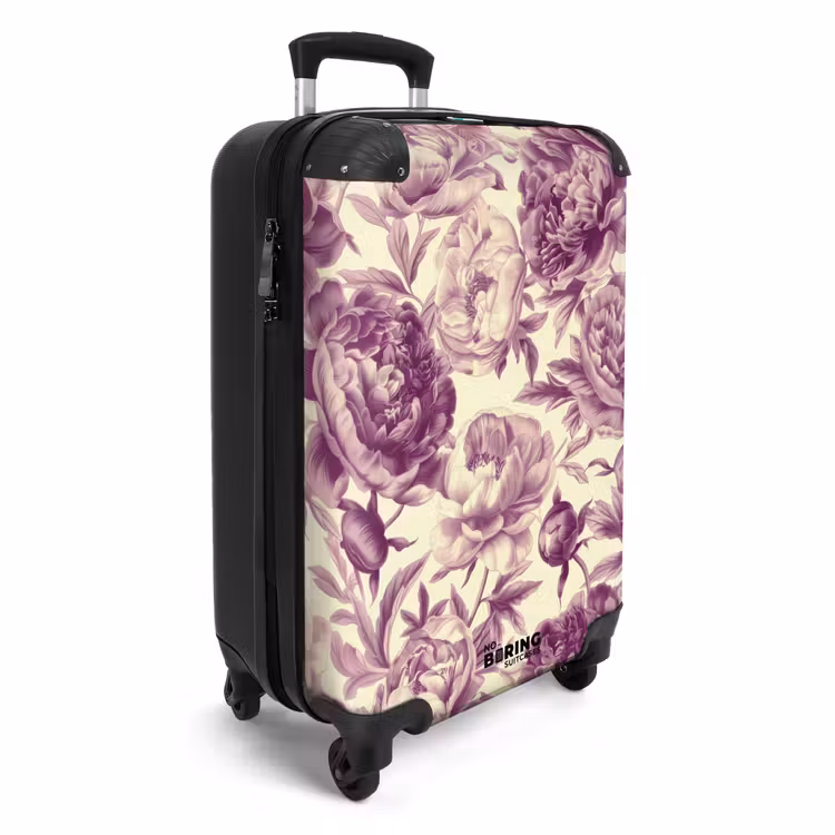 Suitcase - Vintage flowers - Pink — 2
