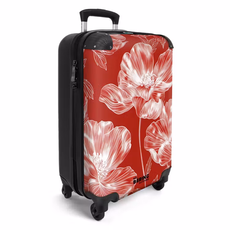 Suitcase - Vintage flowers - Red — 2