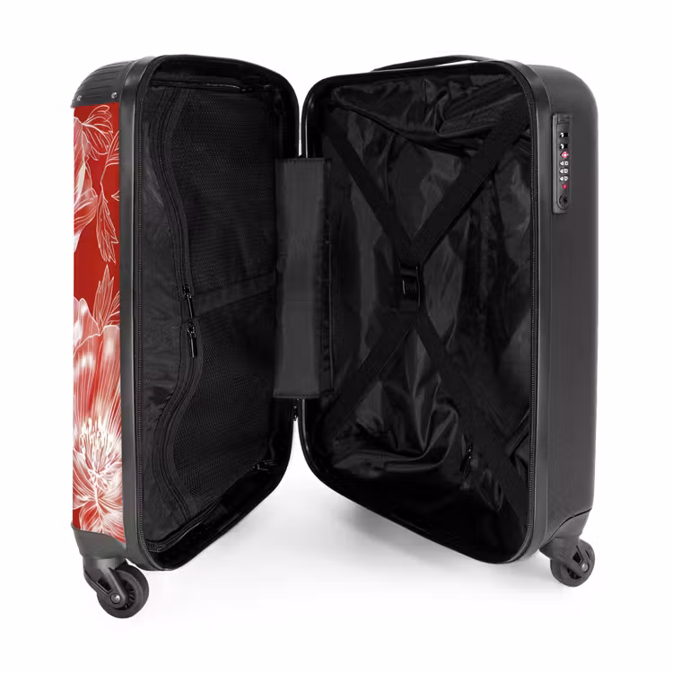 Suitcase - Vintage flowers - Red — 4