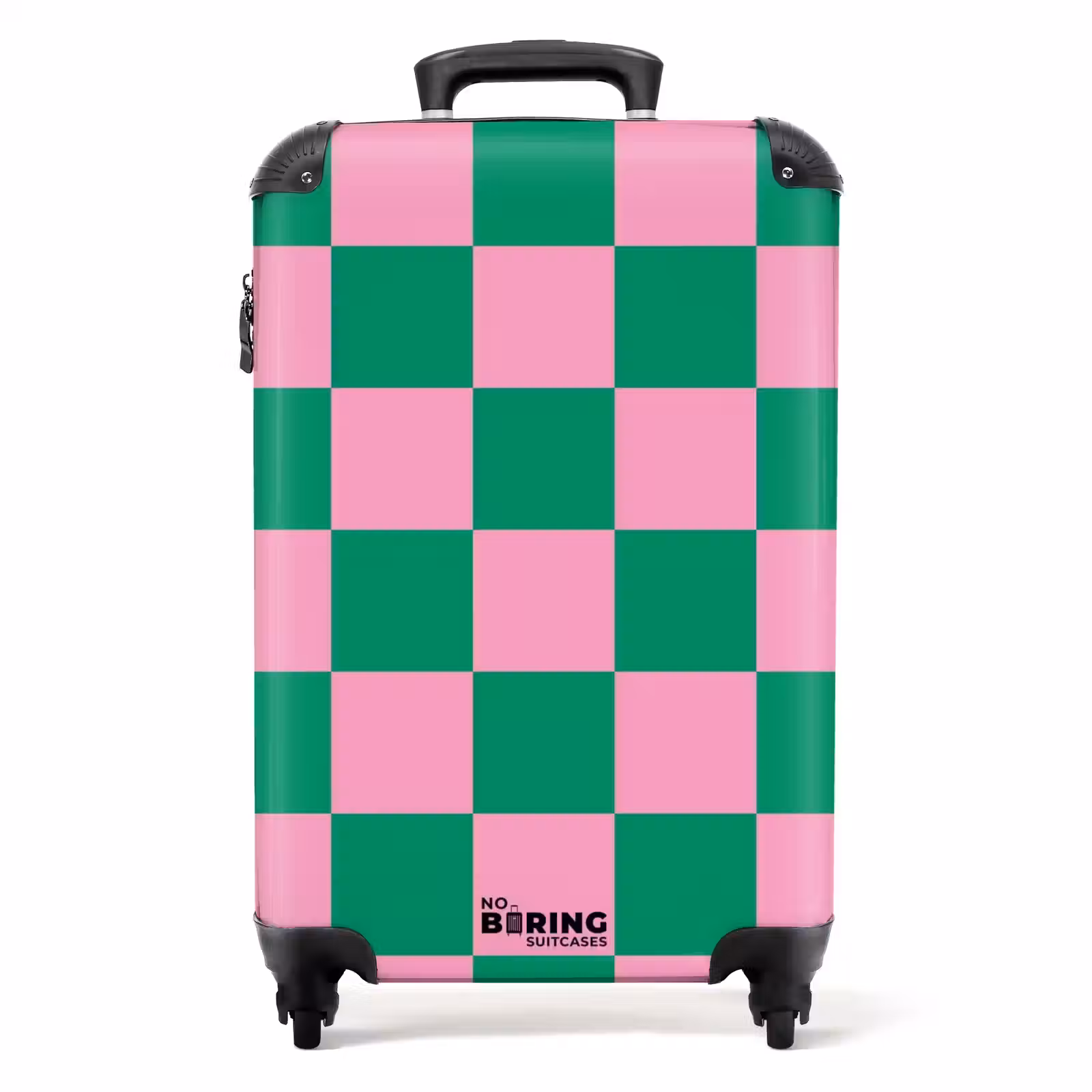 Suitcase - Squares - Green/pink — 1