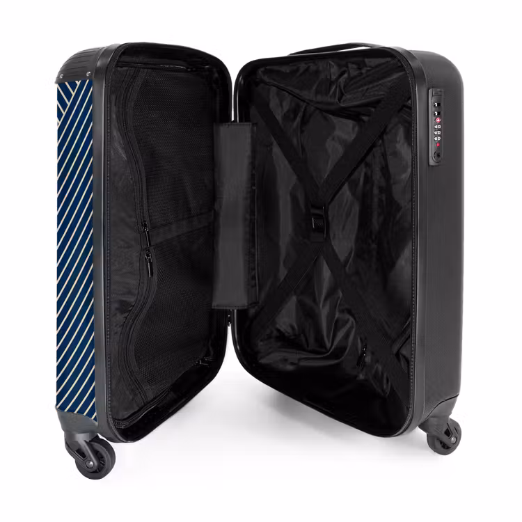 Suitcase - Modern line art blue — 4