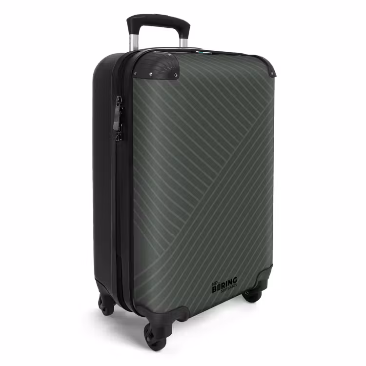 Suitcase - Modern line art green — 2