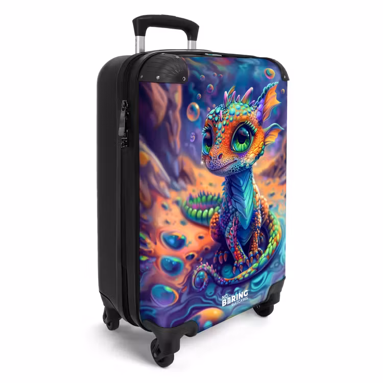Suitcase - Ornate sapphire dragon — 2