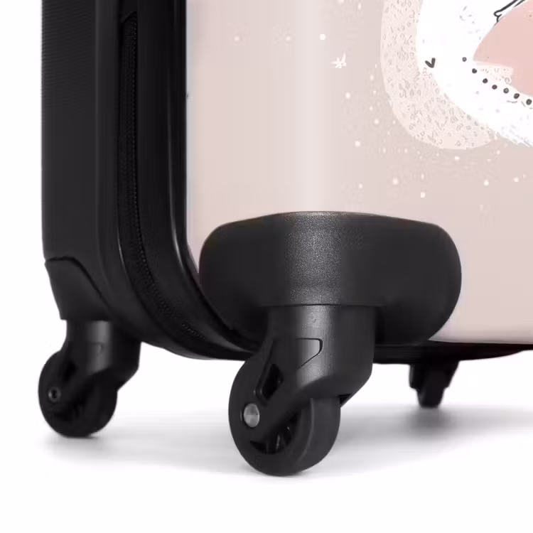 Suitcase - Princess on colored background with hearts — 6
