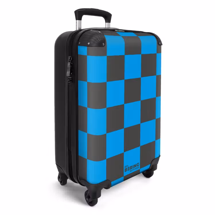 Suitcase - Squares - Black/Blue — 2