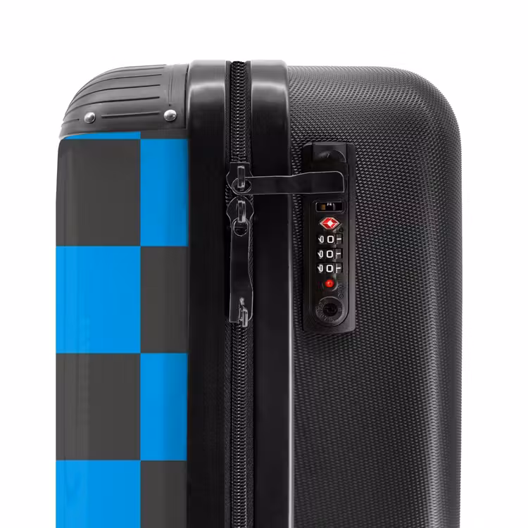 Suitcase - Squares - Black/Blue — 5