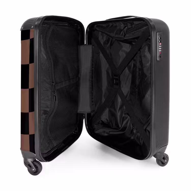 Suitcase - Squares - Black/Brown — 4
