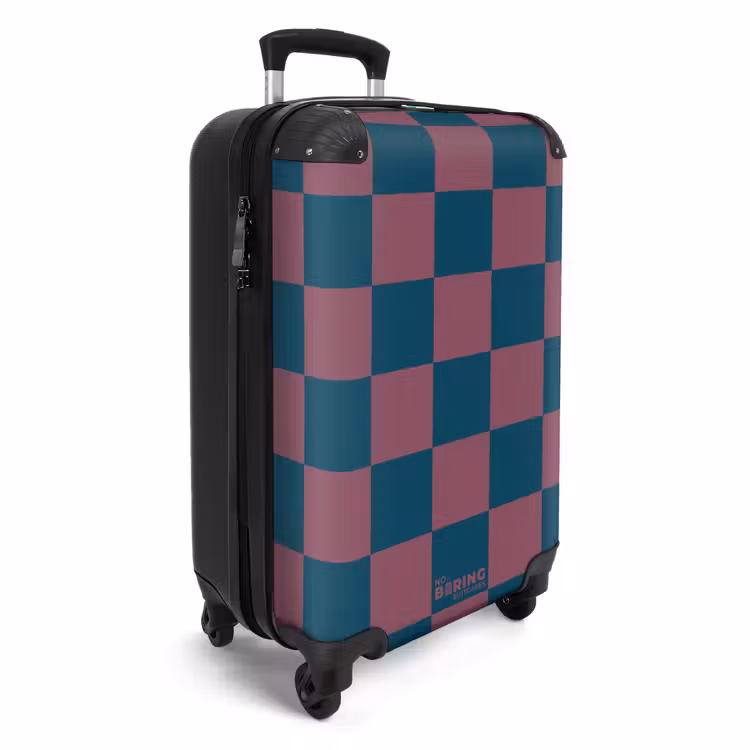 Suitcase - Squares - Blue/Red — 2
