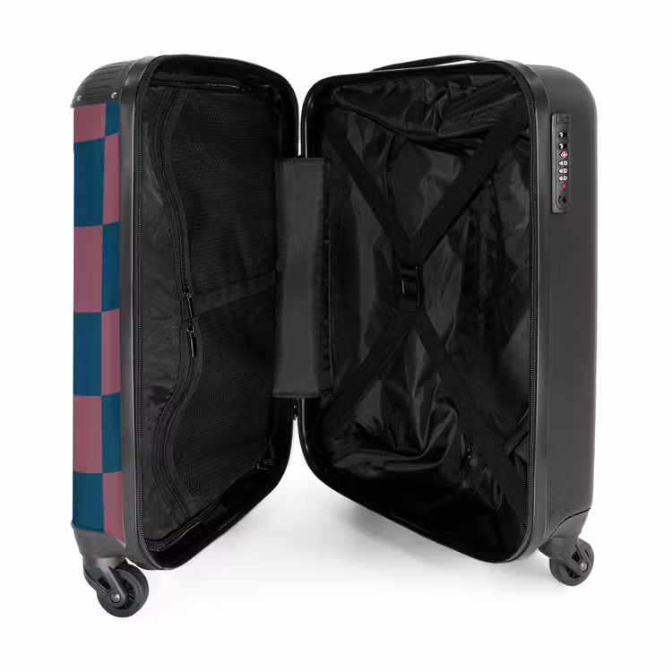 Suitcase - Squares - Blue/Red — 4