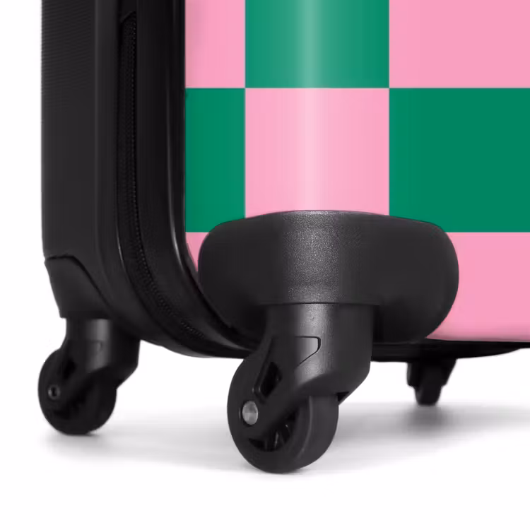 Suitcase - Squares - Green/pink — 6