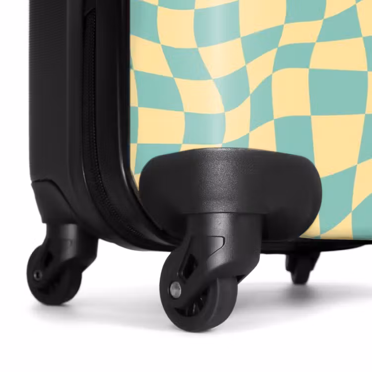 Suitcase - Squares - Green/yellow waves — 6