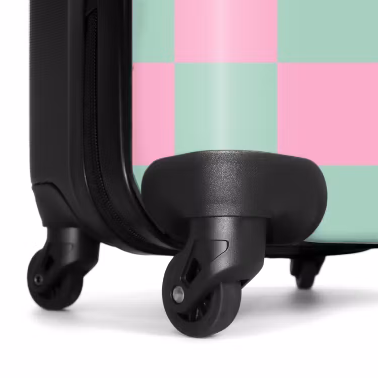 Suitcase - Squares - Pink/Mint Blue — 6