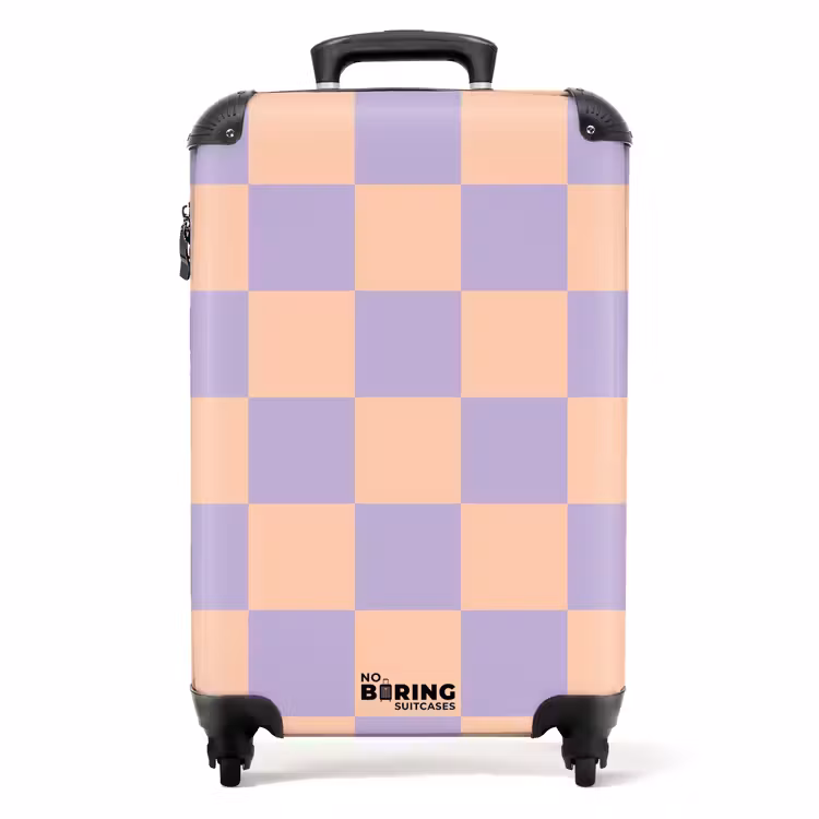 Suitcase - Squares - Purple/Orange — 1