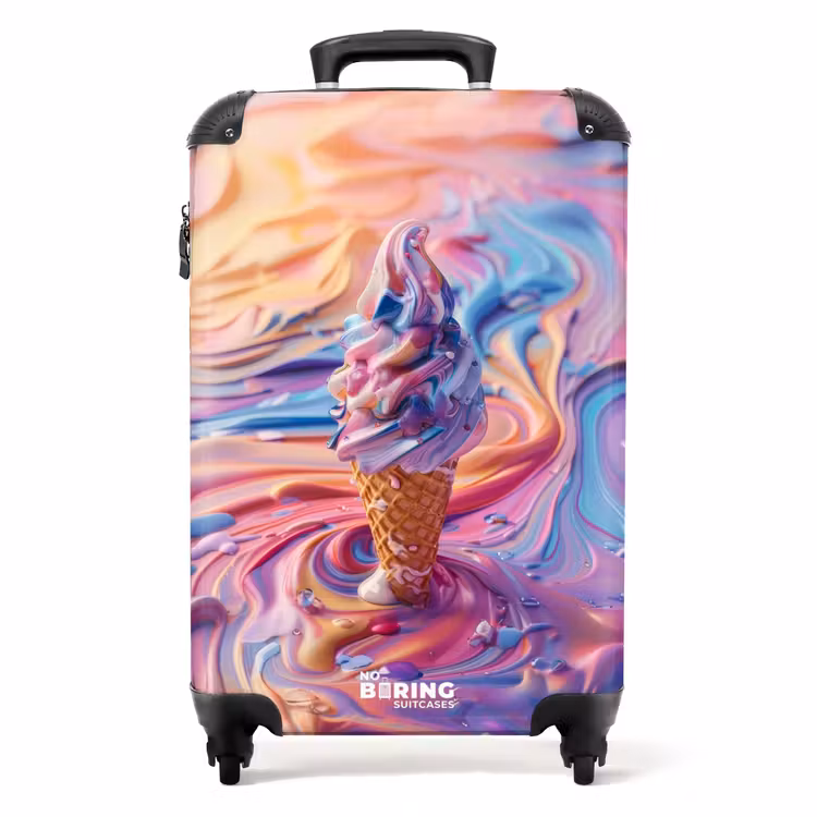 Suitcase - Pastel swirl — 1