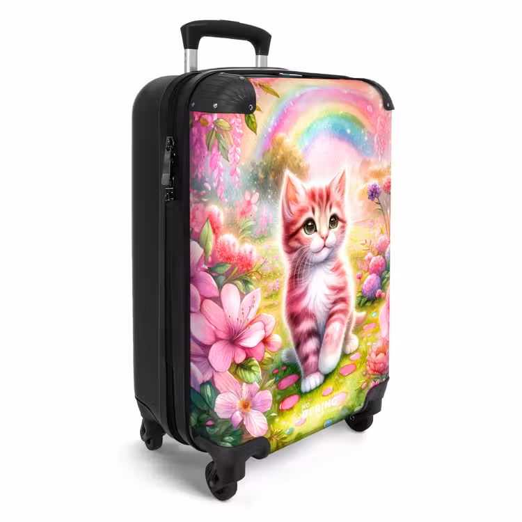 Suitcase - Pink rainbow kitten — 2