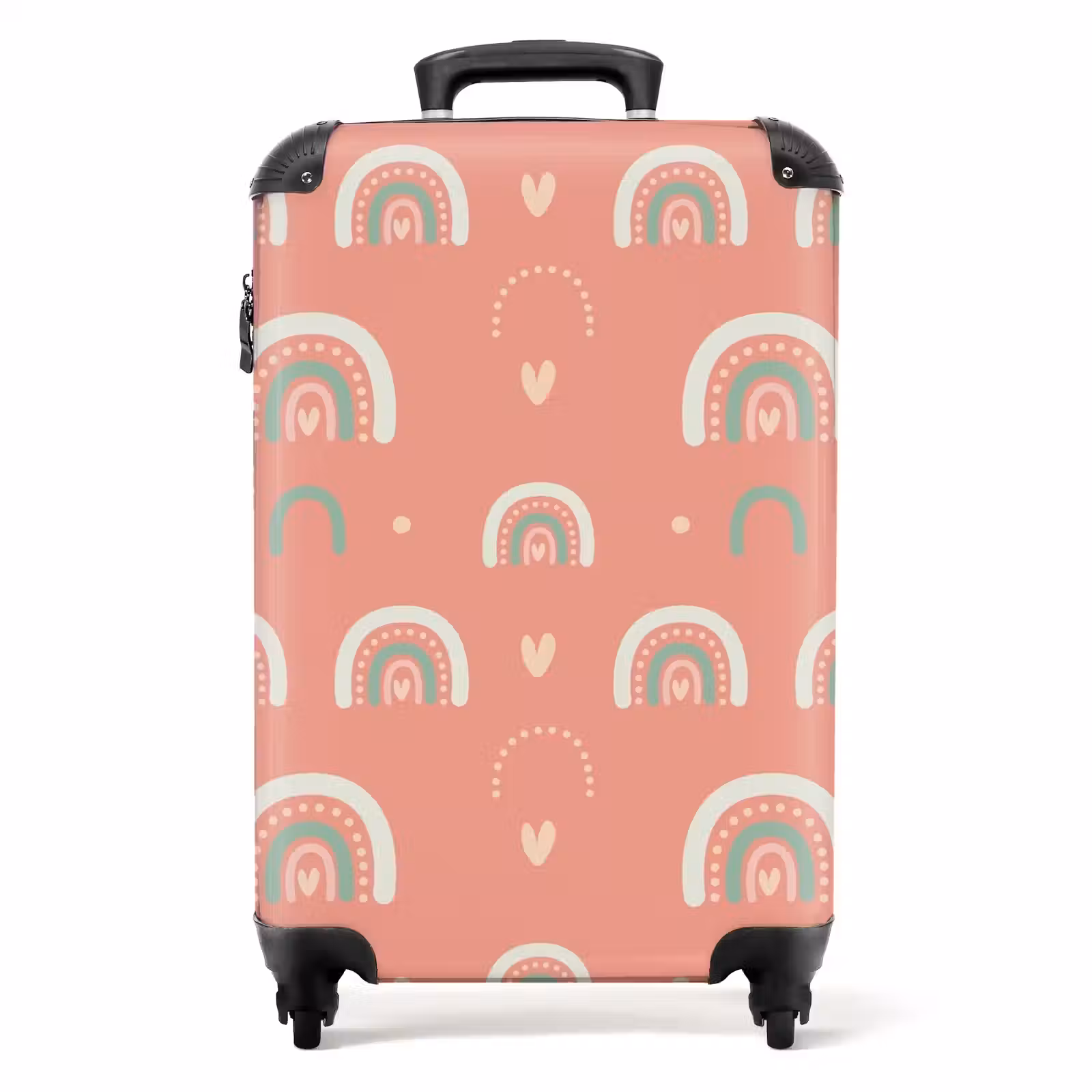Suitcase - Coral color arcs — 1