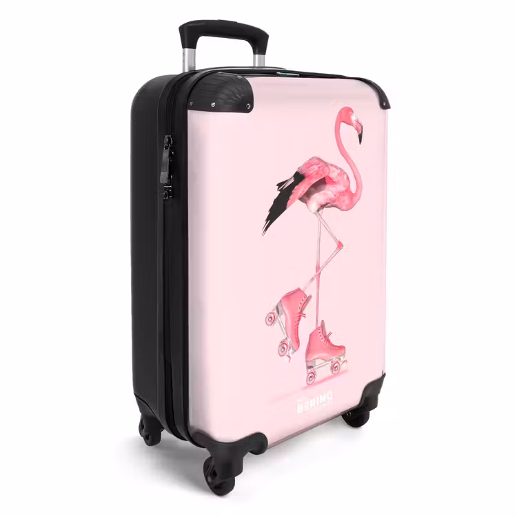 Suitcase - Pink roller flamingo — 2