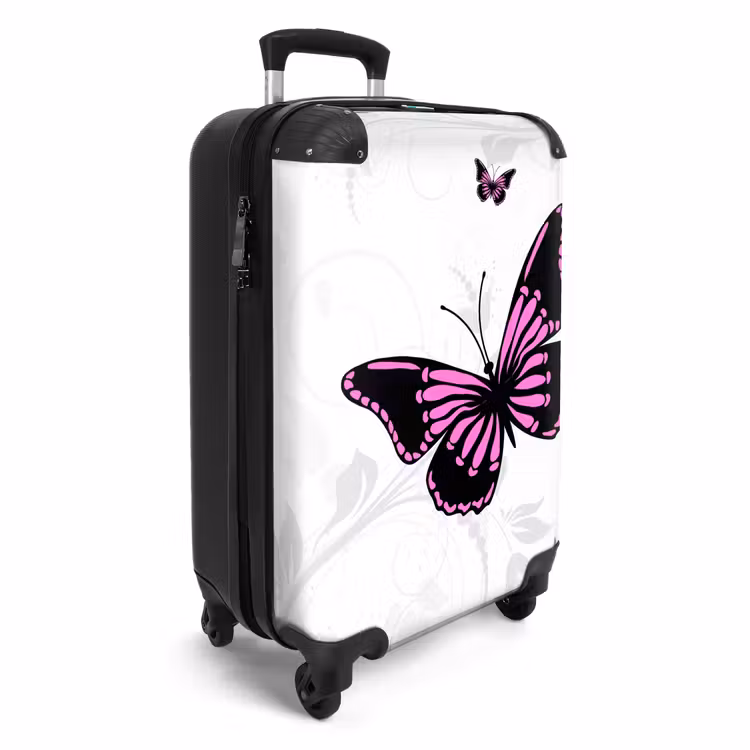 Suitcase - Magenta monarch — 2