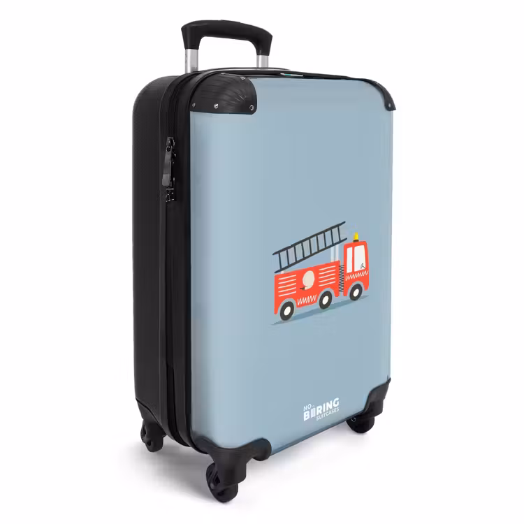 Suitcase - Fire engine blue background — 2