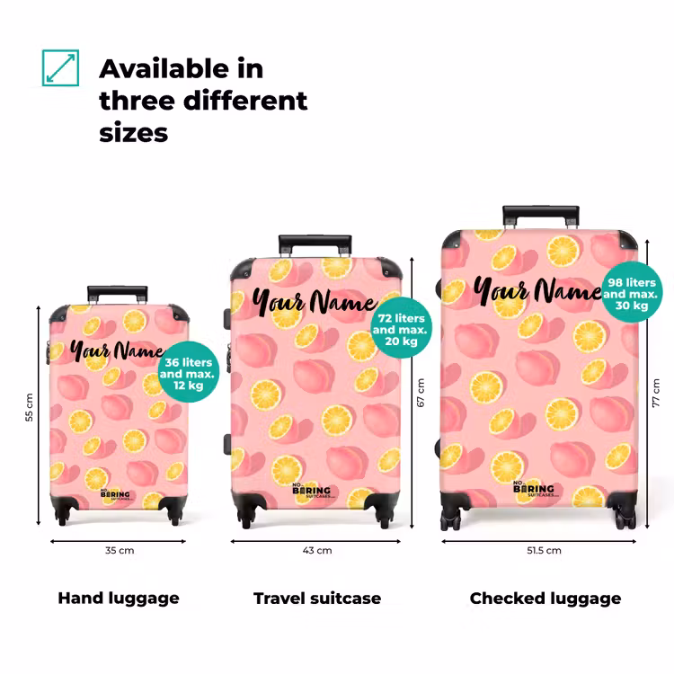 Suitcase with name - Pink limoncello — 3