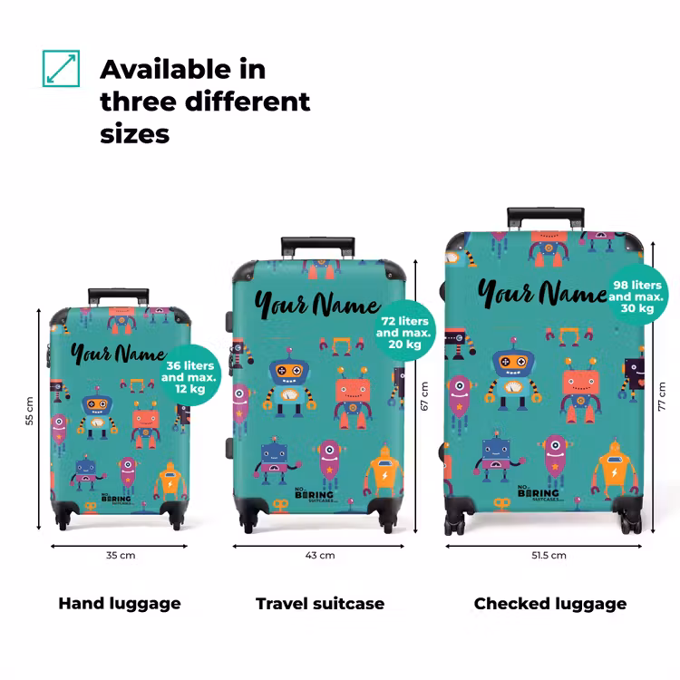 Suitcase with name - Robo rave — 3