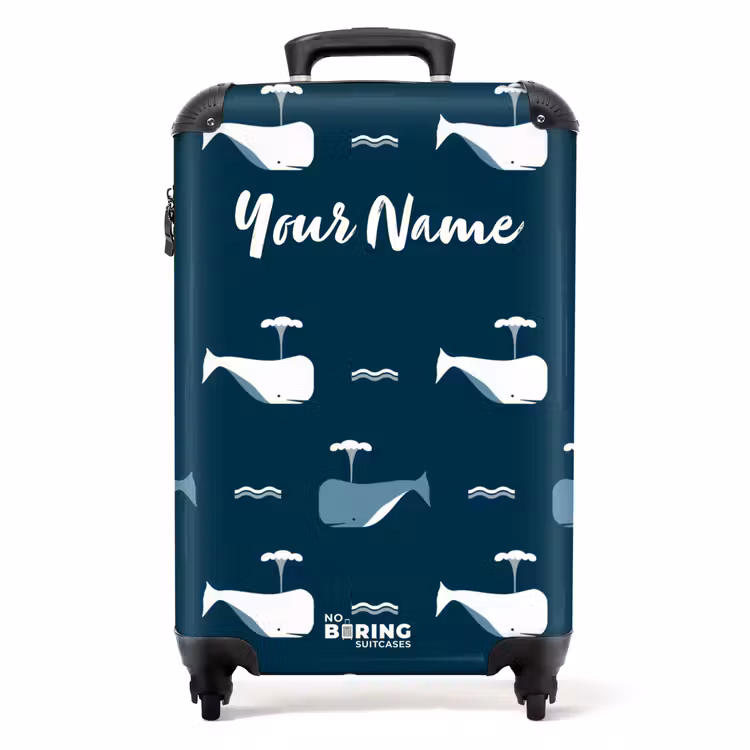 Suitcase with name - Whale World — 1
