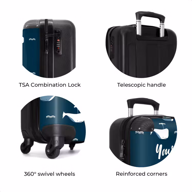 Suitcase with name - Whale World — 8