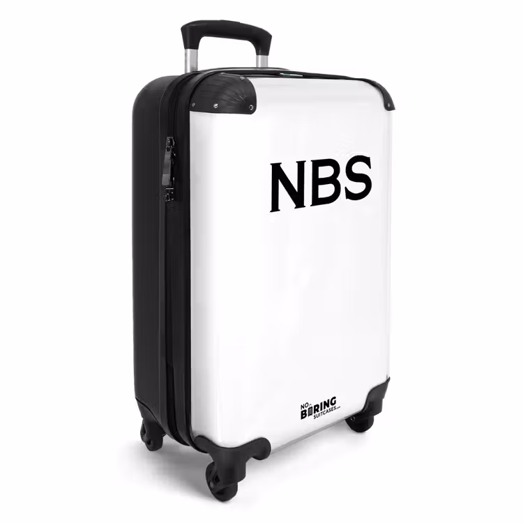 Suitcase - White with black letters — 4