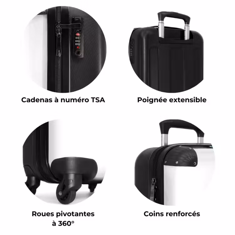 Suitcase - White with black letters — 7