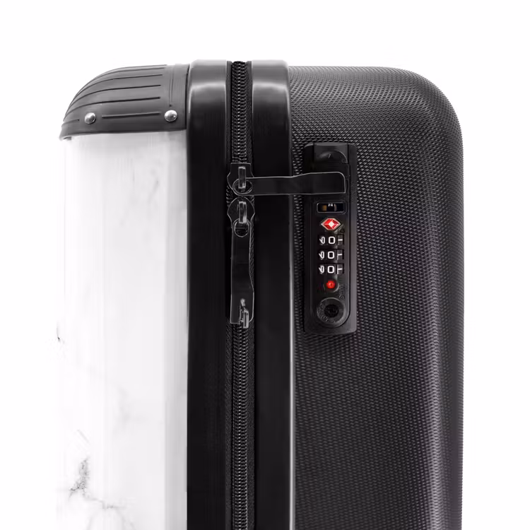 Suitcase - White marble with black — 3