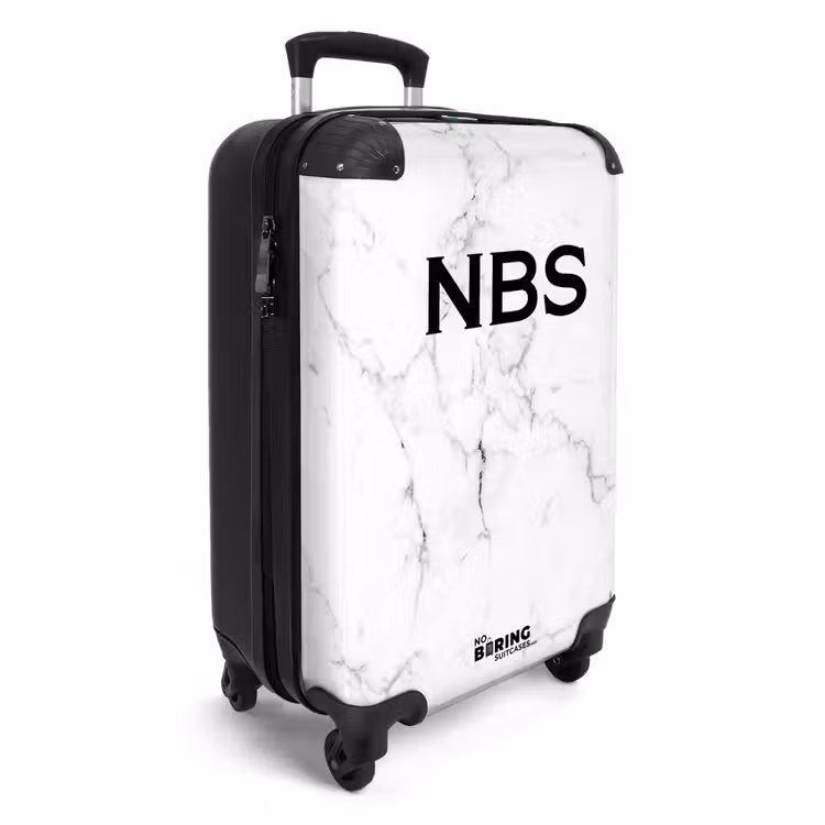 Suitcase - White marble with black — 4