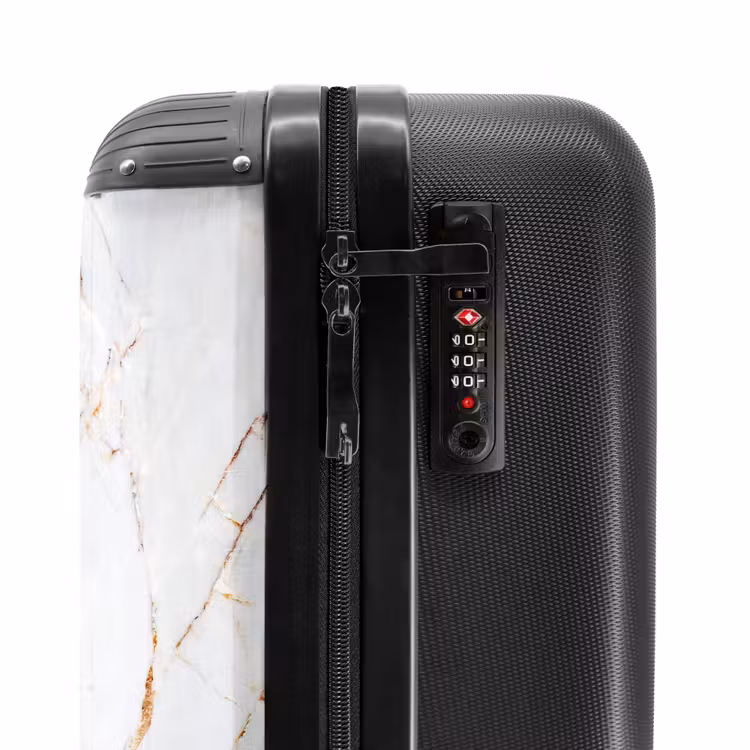 Suitcase - White marble with golden veins — 3